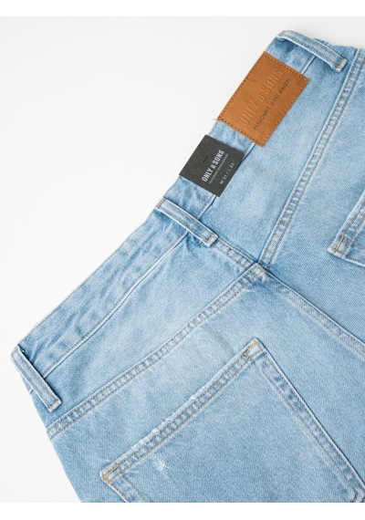 Only & Sons Erkek Rahat Kesim Kısa Paça Kot Pantolon Onsavi Crop Jeans-22024858 001