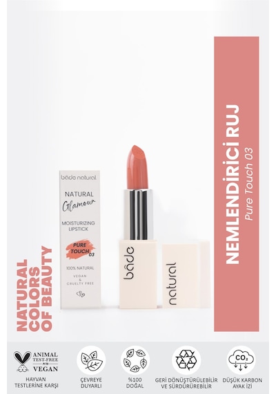 Bade Natural Nemlendirici Ruj Pure Touch 03 %100 Doğal