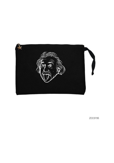 Zepplin Giyim Einstein Lined Siyah Clutch Astarlı Cüzdan / El Çantası Siyah