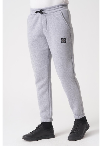White Stone São Paulo 2424 Pamuklu Likralı Slim Fit Eşofman Altı Gri Gri