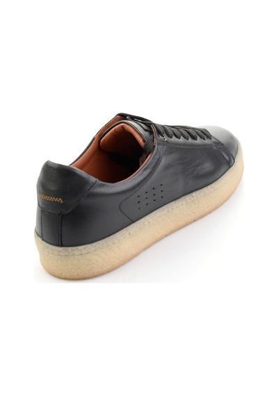 Bambi Siyah Hakiki Deri Erkek Sneaker E01396009903