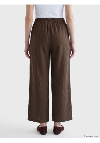 Lcw Modest Kahverengi Beli Lastikli Kadın Geniş Paça Pantolon