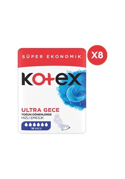Kotex Ultra Quadro Süper Eko Gece 16 Lı X 8 Adet PKT.KOTEX.010