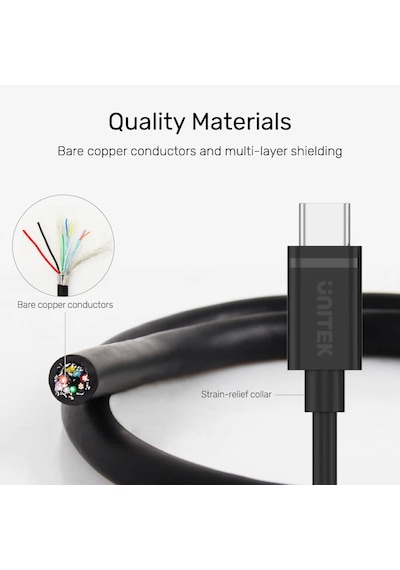 Unıtek Type-c Hızlı Şarj Kablosu 1mt 60w Y-c477bk