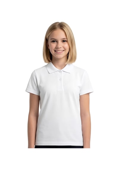 Modanino 2'li T-shirt -%100 Pamuk Ve Okul Tarz- Kız Çocuk 5-16 Yaş 12727at Beyaz