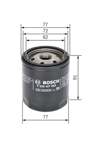 BOSCH F026407085 Yağ Filtresi