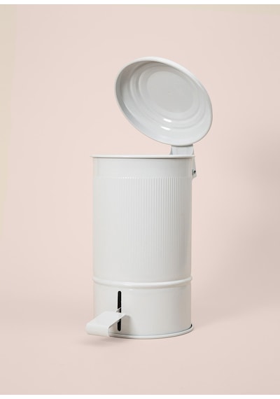 The Mia Stripe Mutfak Ve Banyo Çöp Kovası Beyaz 5 Lt Beyaz