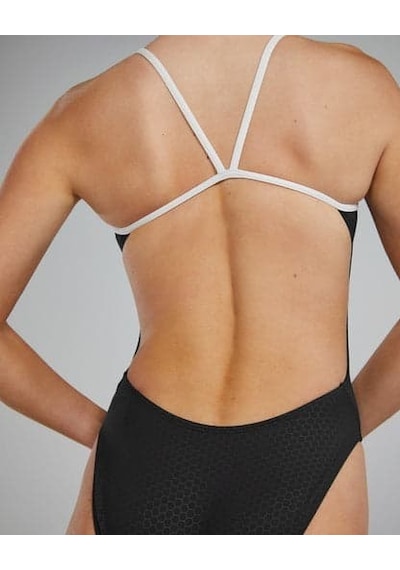 Tyr Women's Cutoutfit Swimsuit - Hexa Beyaz - Siyah