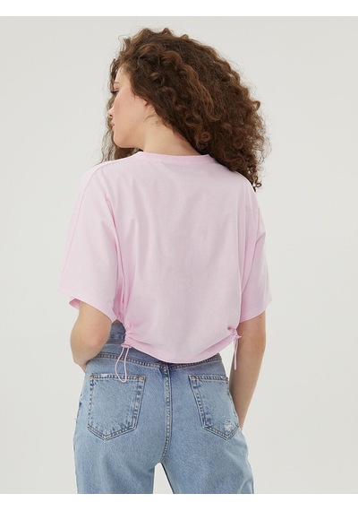 LOFT Crop Kadın Tshirt K.kol Lf2028934 Q1.v1 Pembe