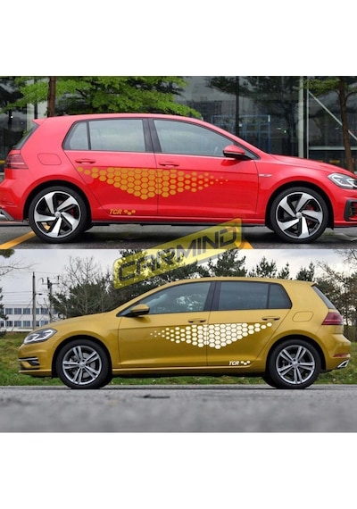 Vw Golf Tcr Petek Yan Kapı Sticker Set