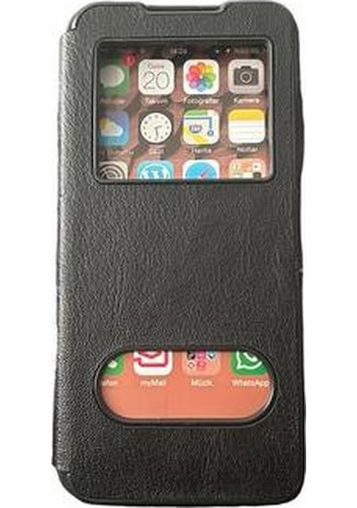 Jopus Redmi 9t İle Uyumlu Premium Kapaklı Kılıf Siyah