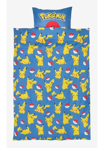 Pokemon Çocuk Nevresim Takımı 155x220 Mavi Mavi