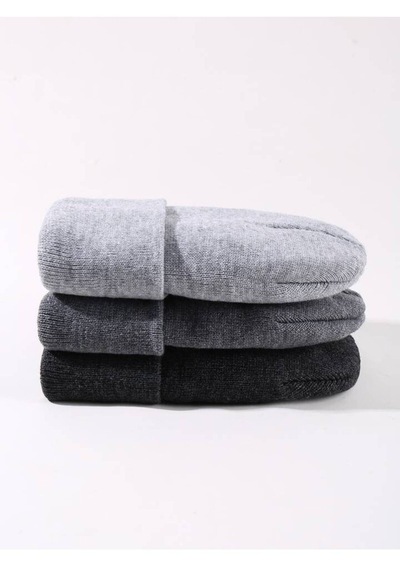 Eke Tekstil Unisex Katlamalı 3'lü Bere Seti Antrasit - Açık Gri - Gri