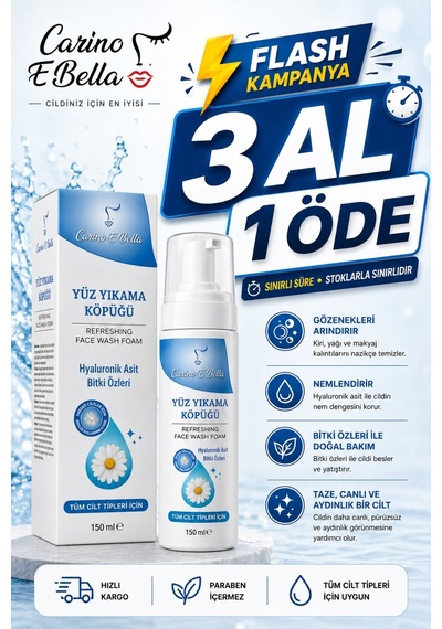 Hyaluronik Asitli Yüz Yıkama Köpüğü 150 Ml Nemlendirici Yüz Temizleme Köpüğü