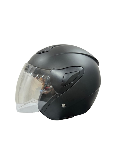 Sway Xbyc 633 Solid Şeffaf Vizörlü Yarım Motosiklet Scooter Kaskı Siyah