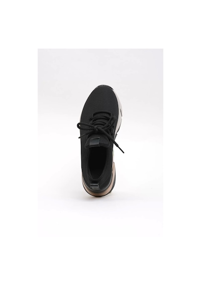 Kalın Taban Outdoor Kadın Sneaker Siyah Ayakkabı 45020 Çok Renkli