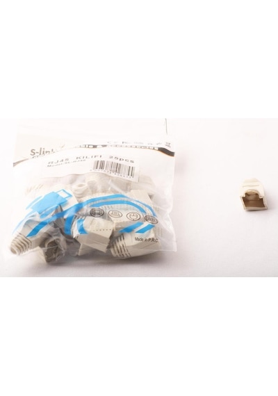 Sl-rj40 Rj45 25 Li Paket Beyaz Jack Kılıfı Belirtilmemiş