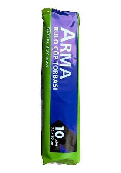 Arma Battal Boy 70 Lt. Mavi Çöp Torbası Poşeti - 75 X 90 Cm / 10 Adetlik 3 Rulo