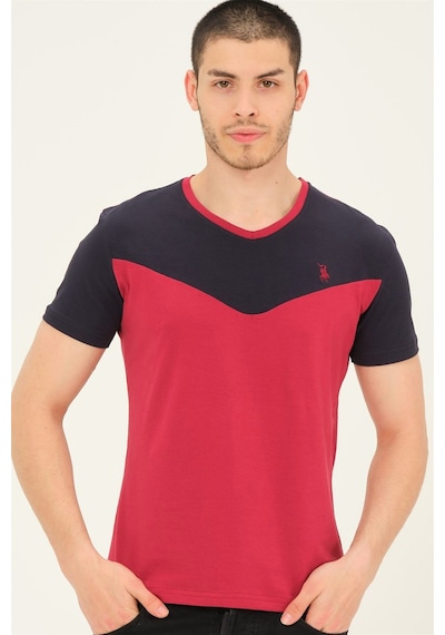 T8591 Dewberry Mens T-shırt-bordo Bordo