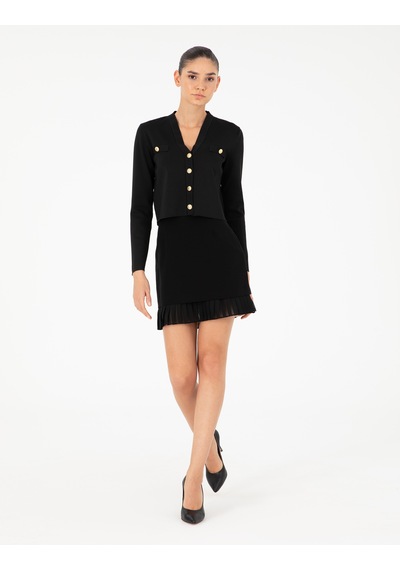 Pierre Cardin Kadın Siyah Hırka Triko 50290557-vr046 Siyah Siyah