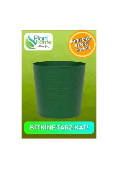 Hüskon Ticaret Yeşil 9.5 Litre Dekoratif Bitki Saksısı - Iç-dış Mekan Bitkileri Için Uygun Saksı