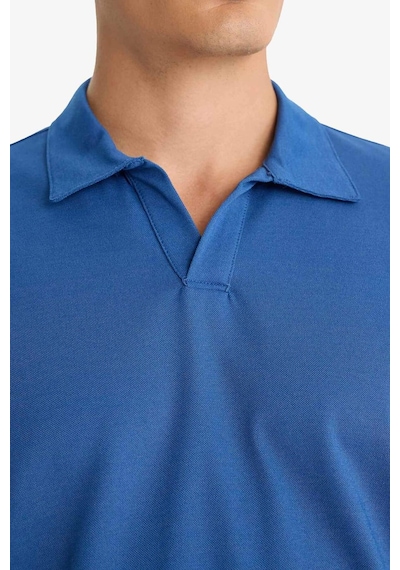Defacto Regular Fit Polo Yaka Kısa Kollu Tişört F8477ax25auın272 Indigo
