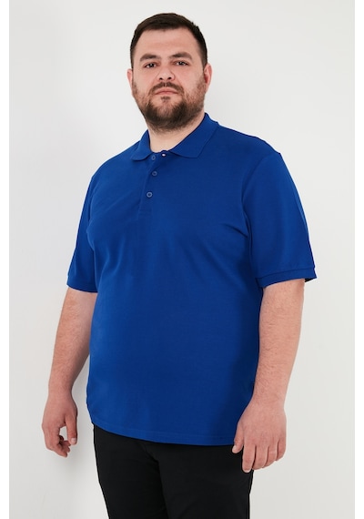 Buratti Pamuklu Regular Fit Büyük Beden Erkek Polo Yaka T Shirt 5902127B Saks