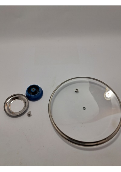 Cam Kapak 18 Cm Ve Parliement Mavi Kulp