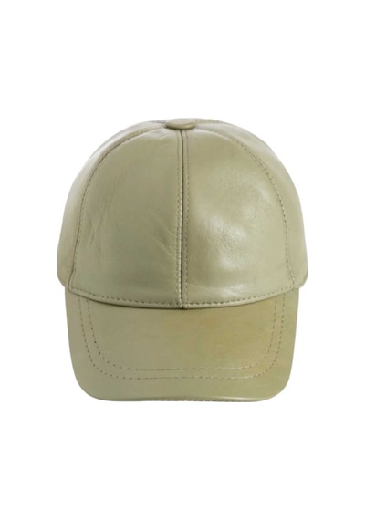 Tezzgelsin Unisex %100 Deri Arkadan Ayarlanabilir Baseball Kep Şapka Haki