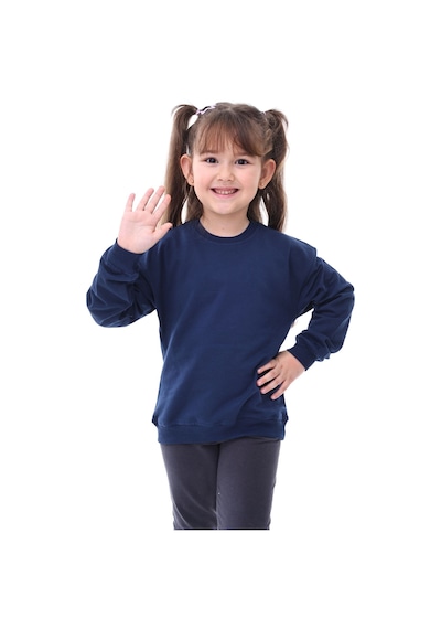 2'li Basic Şardonlu Çocuk Sweatshirt 3-10 Yaş Hardal-antrasit Su Yeşili - Lacivert