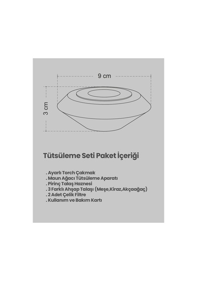Viski Tütsüleme Seti / Kokteyl Tütsüleme Kiti / 8 Parça Kahve Tütsüleme Seti - 743897619