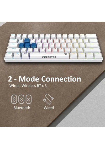 Acer Nitro Gen 2 Kablolu Oyun Klavyesi Predator 61 Key White