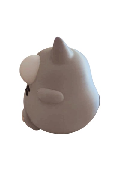 3dprototürk Gri Kedi Kumbara 16 Cm