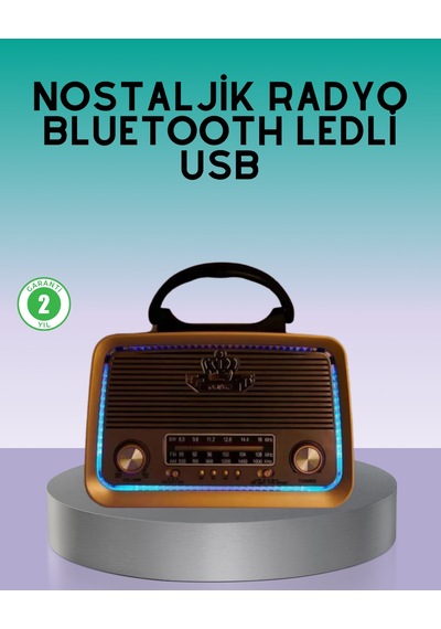 Bluetooth Özellikli Nostalji Radyo 3 Bant Fm Am Sw - Lisinya