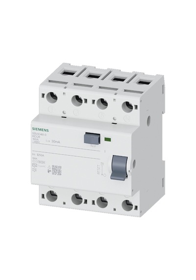 Siemens 5sv4348-0 - 100a 30ma Tip Ac 4p Kaçak Akım Koruma Rölesi