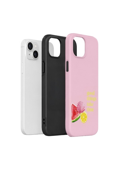 Apple iPhone Uyumlu 15 Vorian Çift Katmanlı Kılıf Good Things Fruit Corner