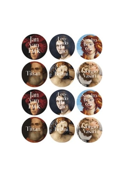 İkonik Tablolar Sticker 12'li