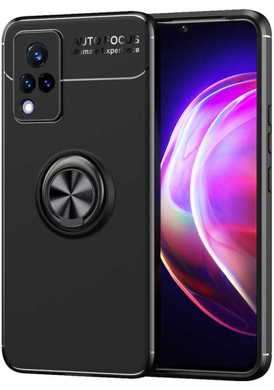 Effox Vivo V21 Kılıf Ravel Silikon Kapak - Siyah Siyah
