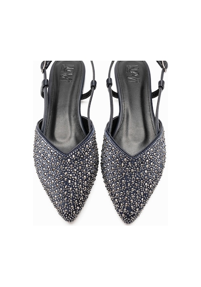 Luvi Shoes Rexton Lacivert Taşlı Kadın Sandalet