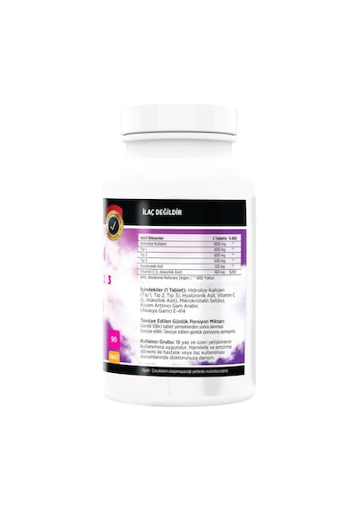 Collagen Tip 1 Tip 2 Tip 3 Hyaluronik Asit Vitamin C 90 Tablet