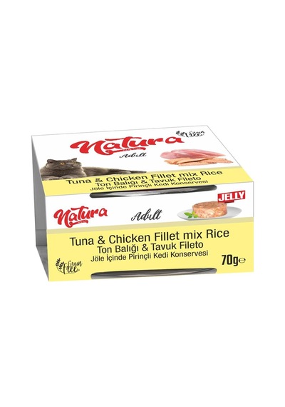 Natura Ton Ve Tavuk Etli Yetişkin Kedi Konservesi 70 Gr