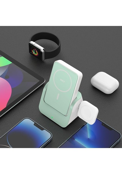 Kablosuz Power Bank Magsafe Uyumlu Büyük Güç Kaynağı Şarj Seti 10000 Mah Stand Olabilir Cep Telefonu Tablet Saa