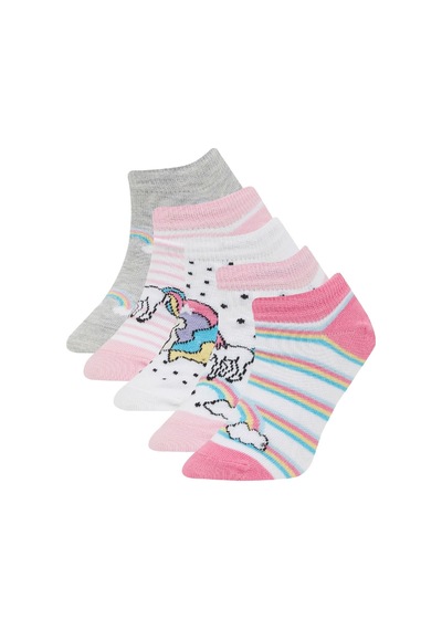 DeFacto Kız Çocuk 5'li Pamuklu Patik Çorap T7635A6NSKR1