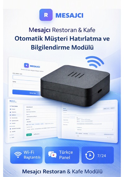 Mesajcı Restoran Ve Kafe Otomatik Müşteri Hatırlatma Ve Bilgilendirme Modülü