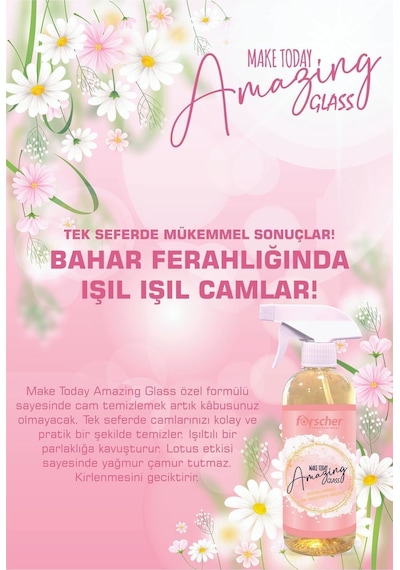 Forscher Make Today Amazing Glass Cam Temizleyici Parlatıcı Yağmur ve Çamur Kaydırıcı 473 ML