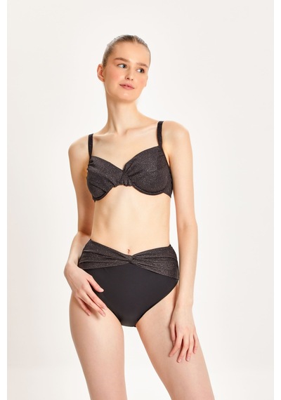 Too Salty Swımwear Kadın Siyah Simli Balenli Toparlayıcı Yüksek Bel Bikini Takımı 24s104st Siyah Too Salty Swımwear Kadın Siyah Simli Balenli Toparlayıcı Yüksek Bel Bikini Takımı 24s104st Siyah