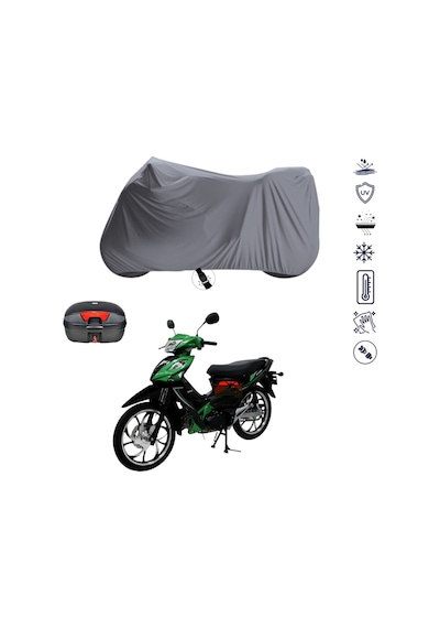 MONDİAL 100 SFS SPORT  Arka Çanta Uyumlu Motosiklet Branda Su Geçirmez Motor Branda