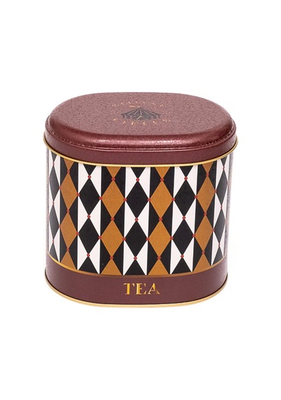 Circus Tea Desenli Oval Metal Saklama Kabı 14 x 12 x 13 CM 1.4 L Çok Renkli