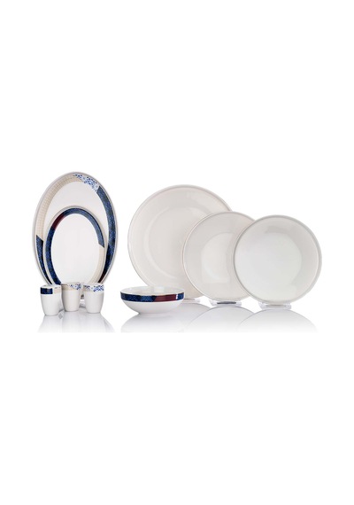 Schafer Adel Motif Yemek Takımı-56 Prç.-Platin