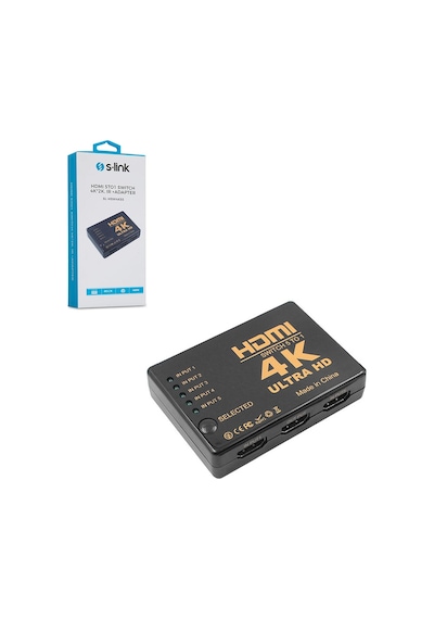 Hdmi Dağıtıcı Switch 4K 2K 4 Giriş 1 Çıkış S-Link Sl-Hsw4K55